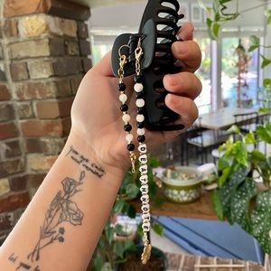 Death note inspired Kawaii goth anime cosplay handmade beaded claw hair clip